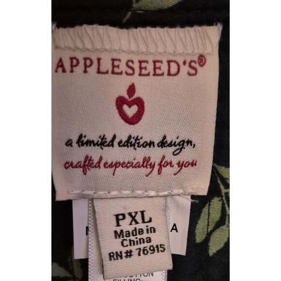 Appleseed's 100% Cotton Floral/Leaf Print Reversible Quilted Jacket P/XL EUC - Picture 8 of 9